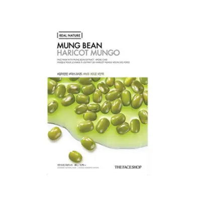 THE FACE SHOP Real Nature Face Mask Mung Bean 20g 1Box (1ea)