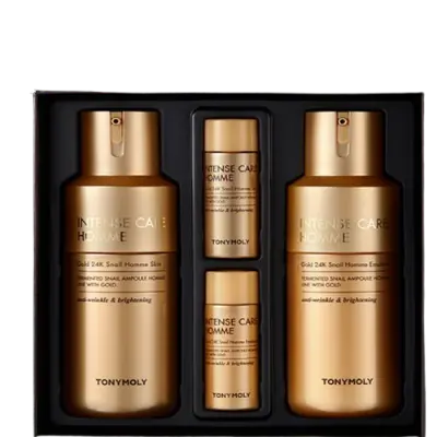 TONYMOLY GOLD 24K SNAIL HOMME SKINCARE SET 150ml+150ml 1Box (6ea)