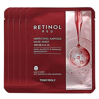 TONYMOLY REDRETINOLPERFECTING AMPOULEMASKSET 23g*5 1Box (6ea)