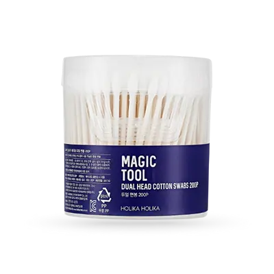 holikaholika MAGIC TOOL PREMIUM DUAL HEAD COTTON SWABS 200P 1Box (30ea)
