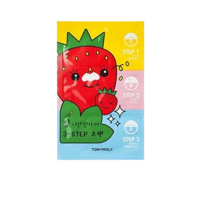 TONYMOLY RUNAWAY STRAWBERRY SEEDS 3-STEP NOSE PACK 6g 1Box (10ea)