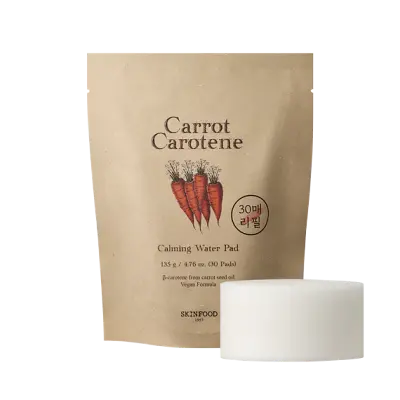 SKIN FOOD CARROT CAROTENE CALMING WATER PAD (30) 30EA/135g 1Box (10ea)