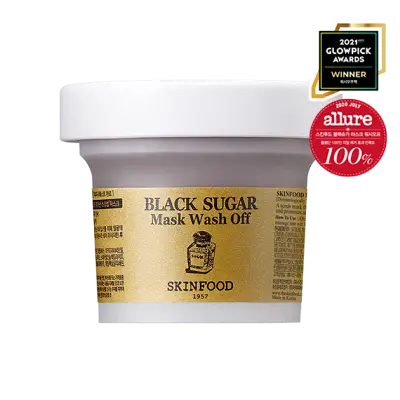 SKIN FOOD BLACK SUGAR MASK WASH OFF 120g 1Box (20ea)