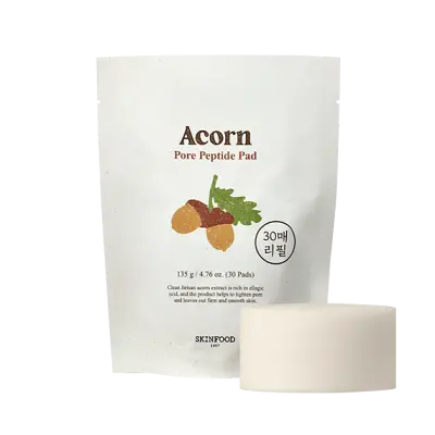 SKIN FOOD ACORN PORE PEPTIDE PAD 30PADS REFILL 30EA 1Box (10ea)