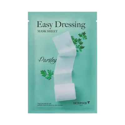 SKIN FOOD EASY DRESSING MASK SHEET, PARSLEY WATER 28g 1Box (20ea)