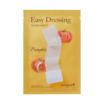 SKIN FOOD EASY DRESSING MASK SHEET, PUMPKIN WATER 28g 1Box (20ea)