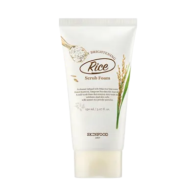 SKIN FOOD RICE DAILY BRIGHTENING SCRUB FOAM 150ml 1Box (10ea)