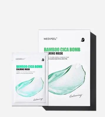 Medipeel BAMBOO CICA BOMB CALMING MASK SHEET 25ml*10pcs 1Box (30ea)