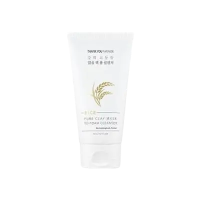 THANK YOU FARMER Pure Clay Mask To Foam Cleanser Rice 150ml 1Box (60ea)