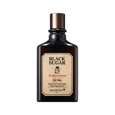SKIN FOOD BLACK SUGAR PERFECT TONER 2X FOR MEN 180ml 1Box (10ea)