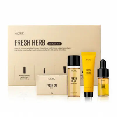 NACIFIC Fresh Herb Origin Kit Toner30ml+Serum10ml+Cream20ml+Soap30g 1Box (20ea)