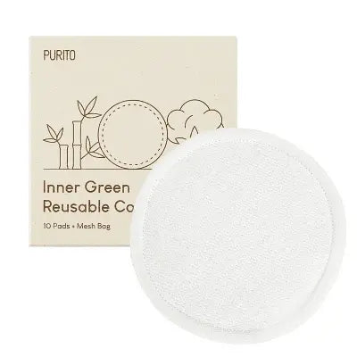 PURITO Inner Green Reusable Cotton Rounds 10EA 1Box (54ea)