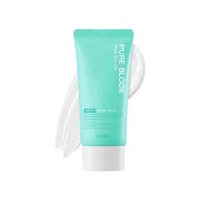 Apieu PURE_BLOCK_AQUA_SUN_GEL_SPF50+/PA+++_2018 50ml 1Box (8ea)