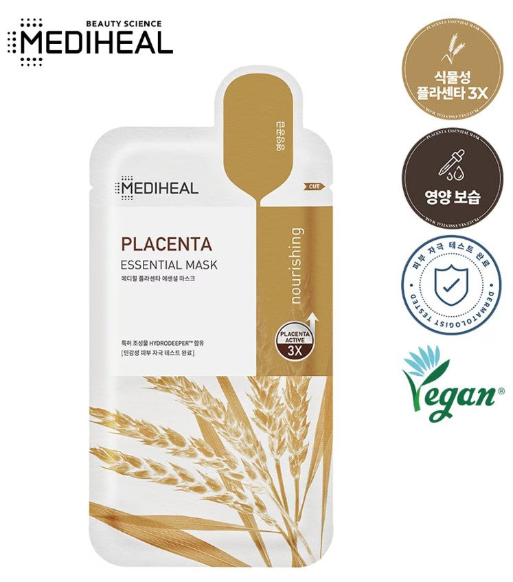 MEDIHEAL Placenta Essential Mask *10 (Ver.2)_LW 1Box (28ea)