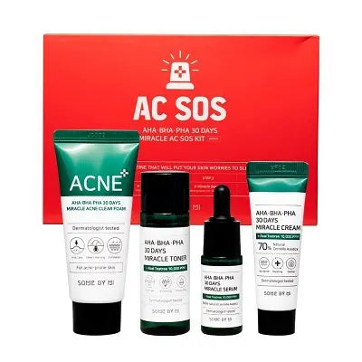 SOME BY MI Aha-Bha-Pha 30 Days Miracle Ac S.O.S Kit (4Components) 1Box (50ea)