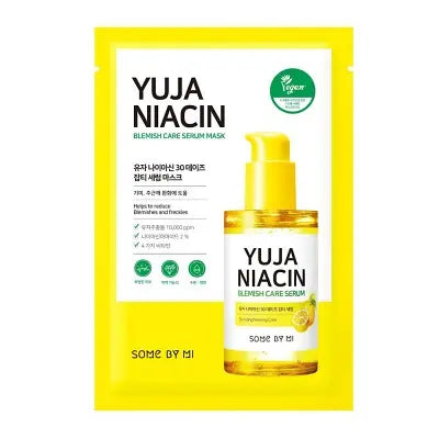 SOME BY MI Yuja Niacin 30 Days Blemish Care Serum Mask 25g*10ea 1Box (40ea)