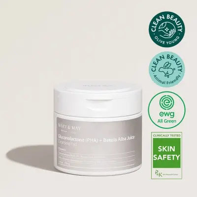 Mary&May Gluconolactone (PHA)+Betula Alba Juice Cleansing Pad 70ea/270ml 1Box (20ea)