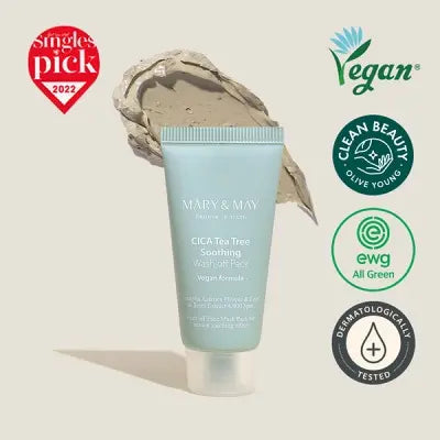 Mary&May CICA TeaTree Soothing Wash off Pack 30g 1Box (50ea)