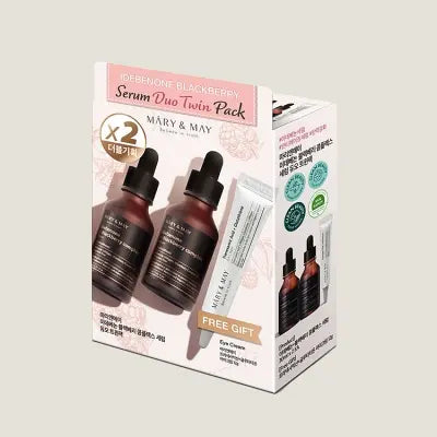 Mary&May Idebenone Blackberry Serum Duo Twin Pack (30ml x2+Eye cream12g) 1Box (20ea)
