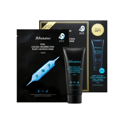 JM solution JMsolution Hyal Cactus+Resurrection Plant+Seaweed Mask Nutri Editon 30ml*11ea+100ml 1Box (1ea)
