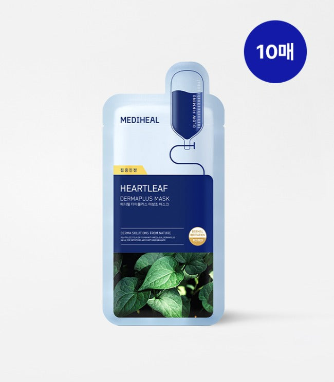 MEDIHEAL DermaPlus Houttuynia Mask *10 [Mart Pack Single Box] 1Box (50ea)